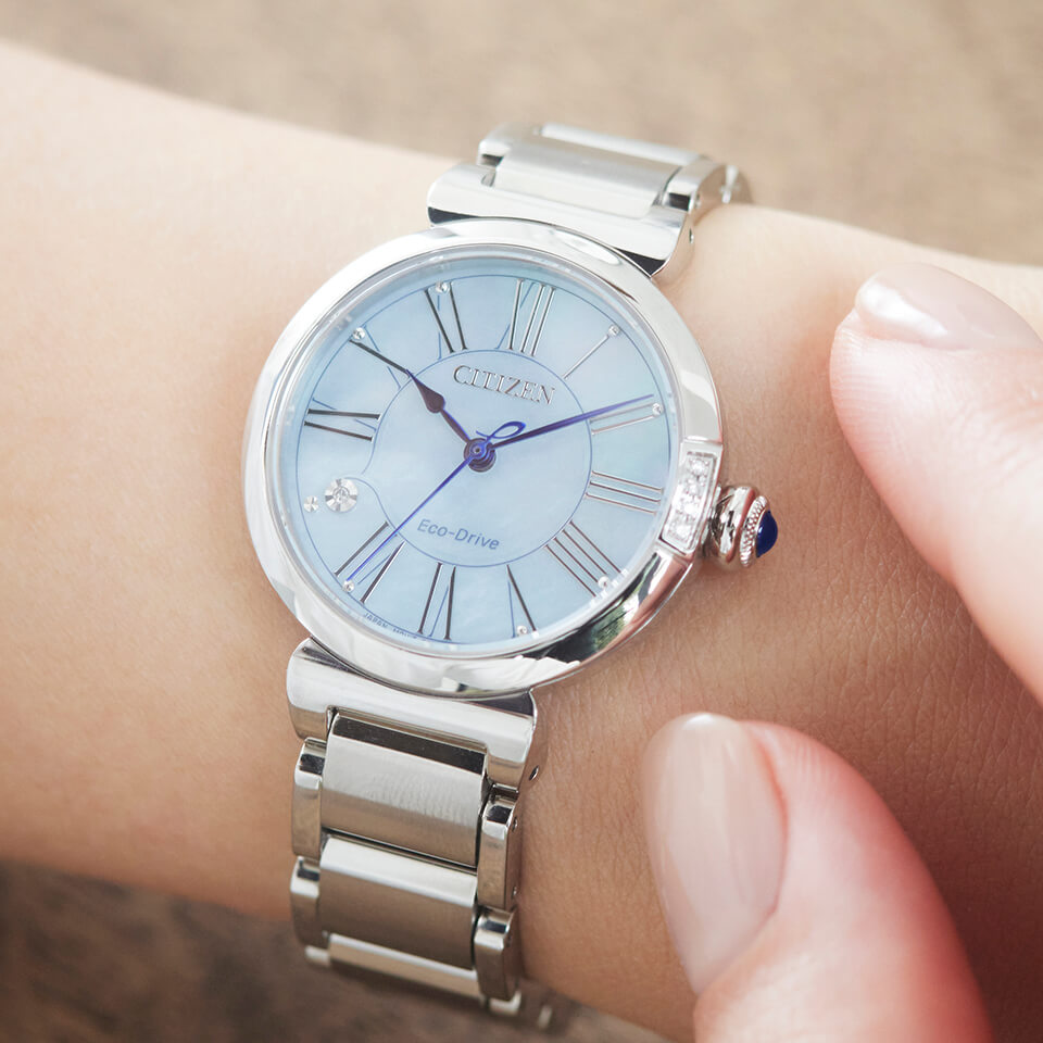 シチズン 腕時計 CITIZEN L エル エコドライブ ROUND Collection スズランモチーフ ダイヤモンド入り EM1060-87N レディースウォッチ