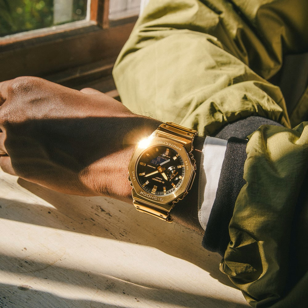 G-SHOCK ジーショック メタルカバード腕時計 アナデジ GM-2100YMG-9AJF メンズウォッチ 国内正規品