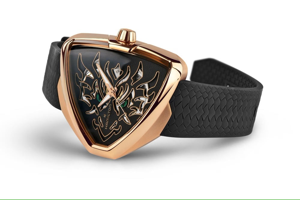 ハミルトン 腕時計 ベンチュラ エルビス80 HAMILTON Ventura Elvis80 ドラゴン ローズゴールドスケルトン オートマチック H24525332 国内正規品メンズ