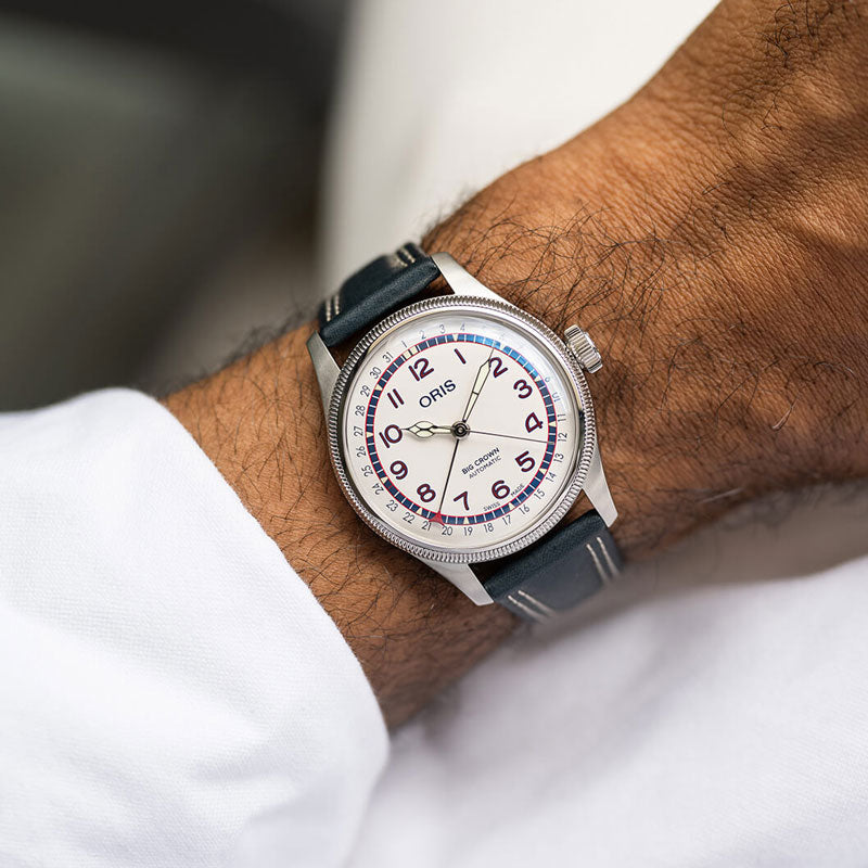 オリス 腕時計 ビッグクラウン ハンク・アーロン リミテッドエディション ORIS BIG CROWN ポインターデイトメンズウォッチ 40mm Ref.75477854081Set 国内正規品