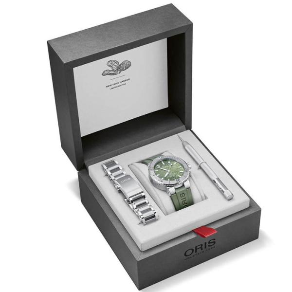 オリス ORIS 腕時計 アクイスデイト ニューヨークハーバー リミテッドエディション限定品 41.5mm 自動巻き Ref.73377664187-Set 国内正規品