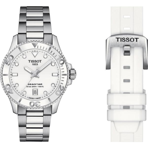 ティソ 腕時計 TISSOT SEASTAR シースター1000 クォーツ 36mm 白文字盤 T1202101101100 国内正規品