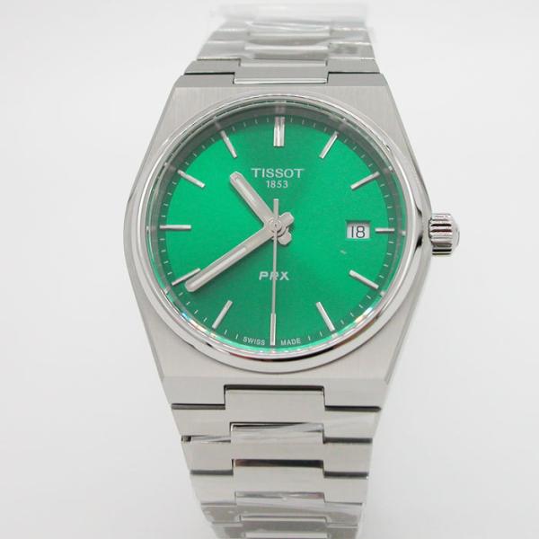 ティソ 腕時計 TISSOT PRX ピーアールエックス 35mm グリーン文字盤 T1372101108100 国内正規品