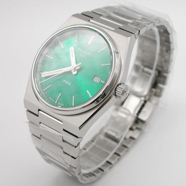 ティソ 腕時計 TISSOT PRX ピーアールエックス 35mm グリーン文字盤 T1372101108100 国内正規品