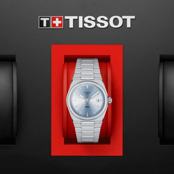 ティソ 腕時計 TISSOT PRX ピーアールエックス 35mm ライトブルー文字盤 T1372101135100 国内正規品