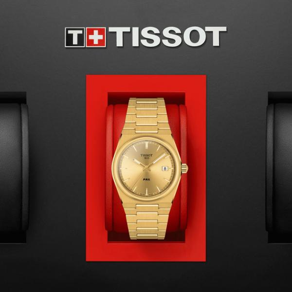 ティソ 腕時計 TISSOT PRX ピーアールエックス 35mm ゴールド文字盤 T1372103302100 国内正規品