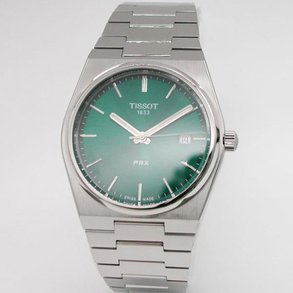 ティソ 腕時計 TISSOT PRX ピーアールエックス グリーン文字盤 T1374101109100 国内正規品