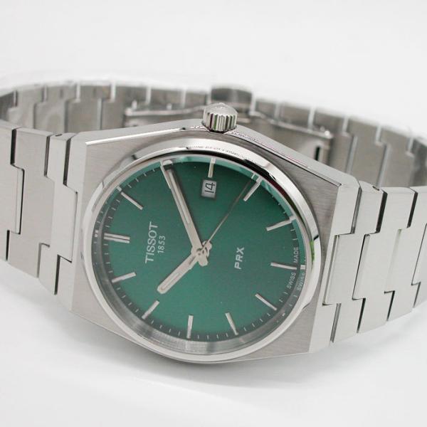 ティソ 腕時計 TISSOT PRX ピーアールエックス グリーン文字盤 T1374101109100 国内正規品
