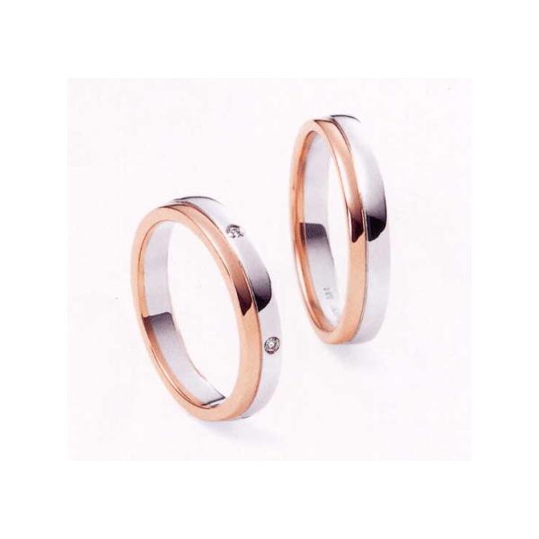 ニナリッチ 結婚指輪・ペア/マリッジリング 6RM904(Lady) PT900ダイヤ入り (画像左)