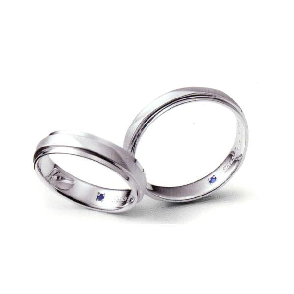 セントピュール(Sainte Pure) 結婚指輪・ペア(マリッジ)リング SP-753(Mens Lady 共通) PT1000 INSIDEサファイア1pc サムシングブルー