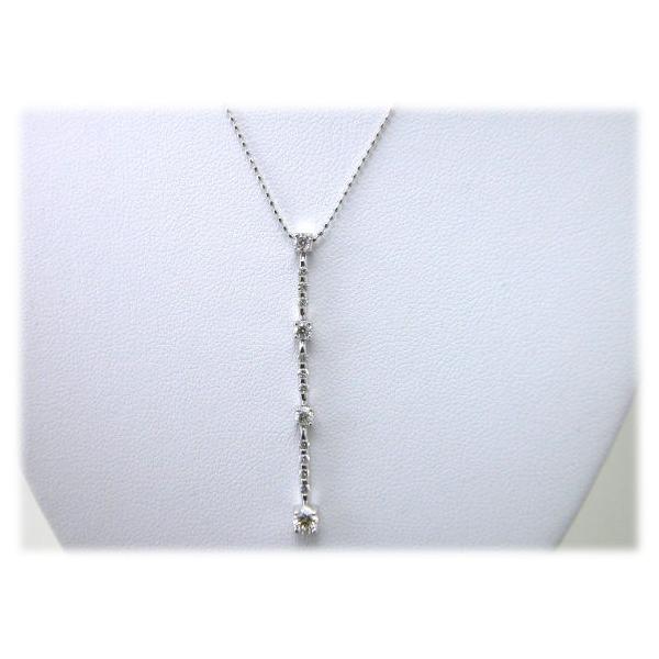K18WGダイヤモンドペンダントネックレス0.5ct装飾ダイヤモンド