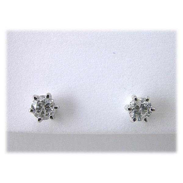 K18WG ダイヤモンドスタッドピアス 0.40ct
