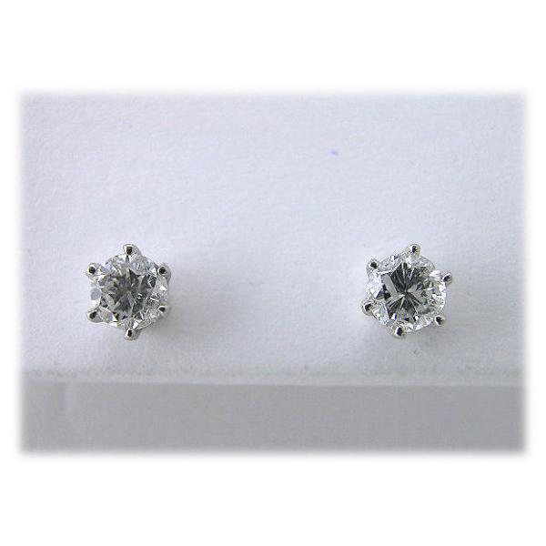 プラチナ ダイヤモンドスタッドピアス 0.65ct