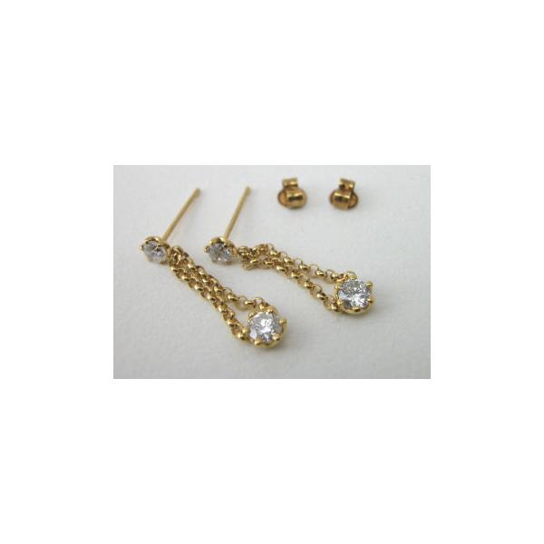 K18 ダイヤモンドピアス D,0.62ct