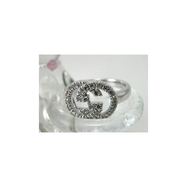 K18WG ダイヤモンドGGモチーフリング