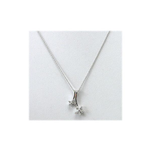 エトワ K18WG ダイヤモンドペンダントネックレス