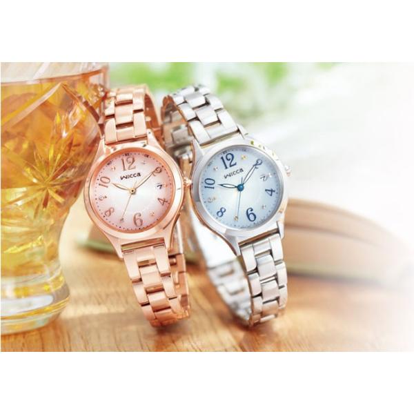 CITIZEN シチズン 腕時計 WICCA ウィッカ ソーラー電波レディー スウォッチピンクゴールド KS1-261-91