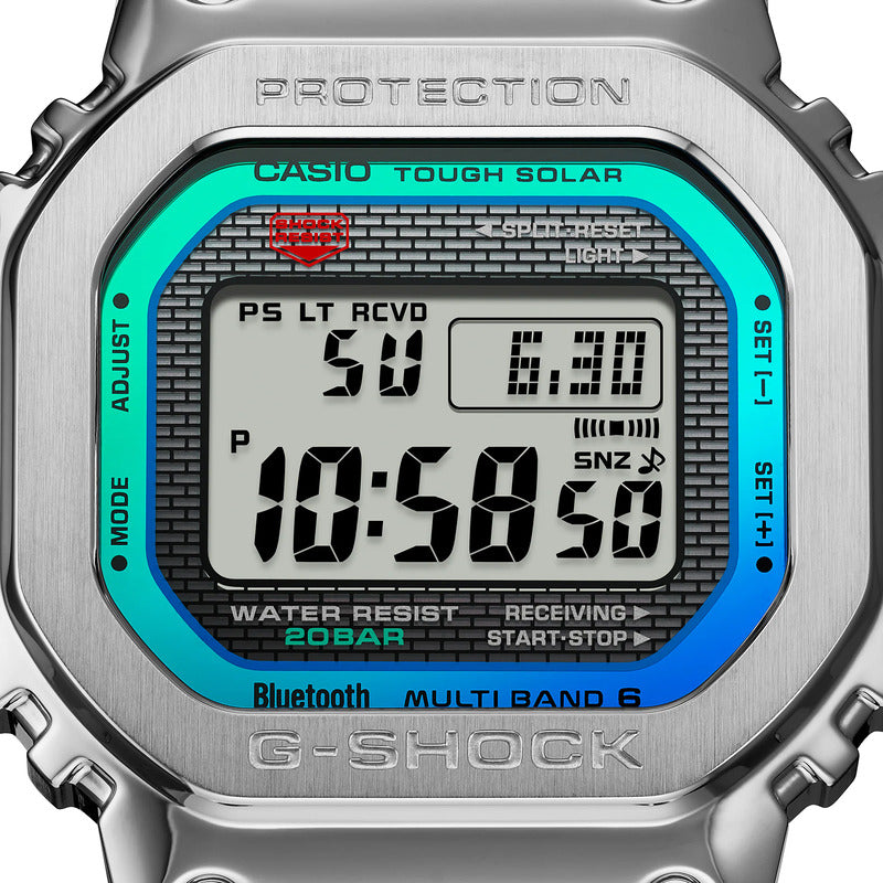 腕時計　G-SHOCK　スマートフォンリンク　レインボーカラーソーラー電波ウォッチ　40周年　ジーショック　宝飾品・時計の太陽堂　GMW-B5000PC-1JF　–