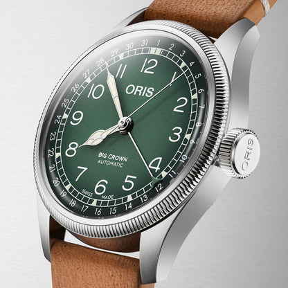 オリス 腕時計 ビッグクラウン チェルボボランテ ORIS BIG CROWN ポインターデイトメンズウォッチ 38mm Ref.75477794067-SET 国内正規品