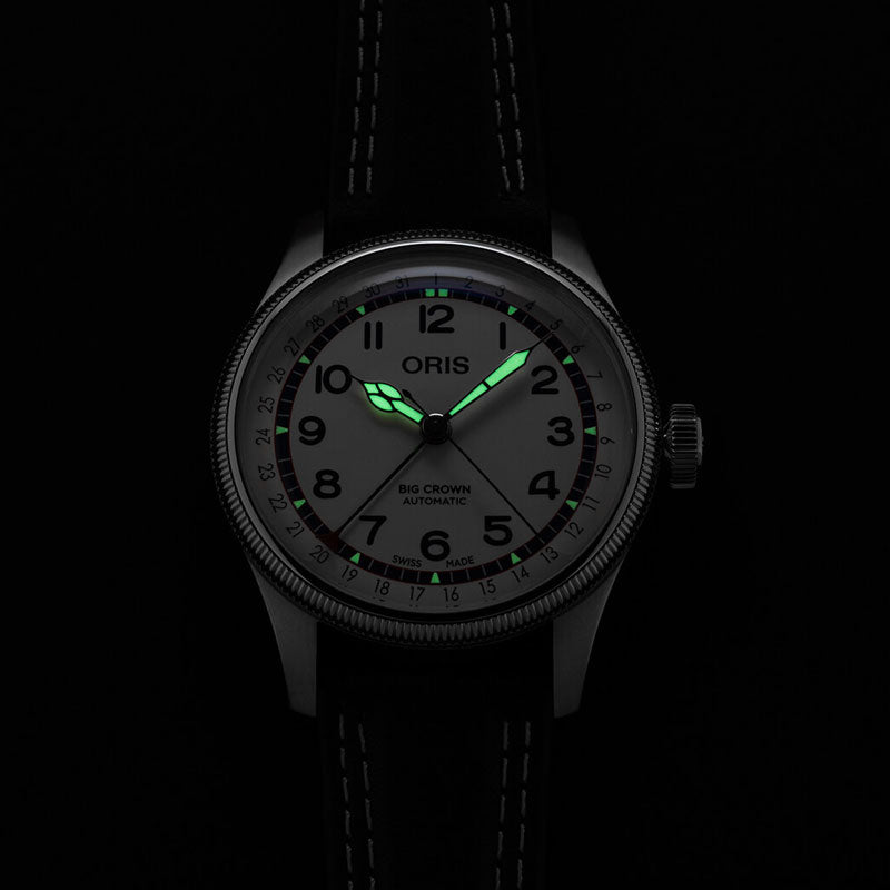 オリス 腕時計 ビッグクラウン ハンク・アーロン リミテッドエディション ORIS BIG CROWN ポインターデイトメンズウォッチ 40mm Ref.75477854081Set 国内正規品