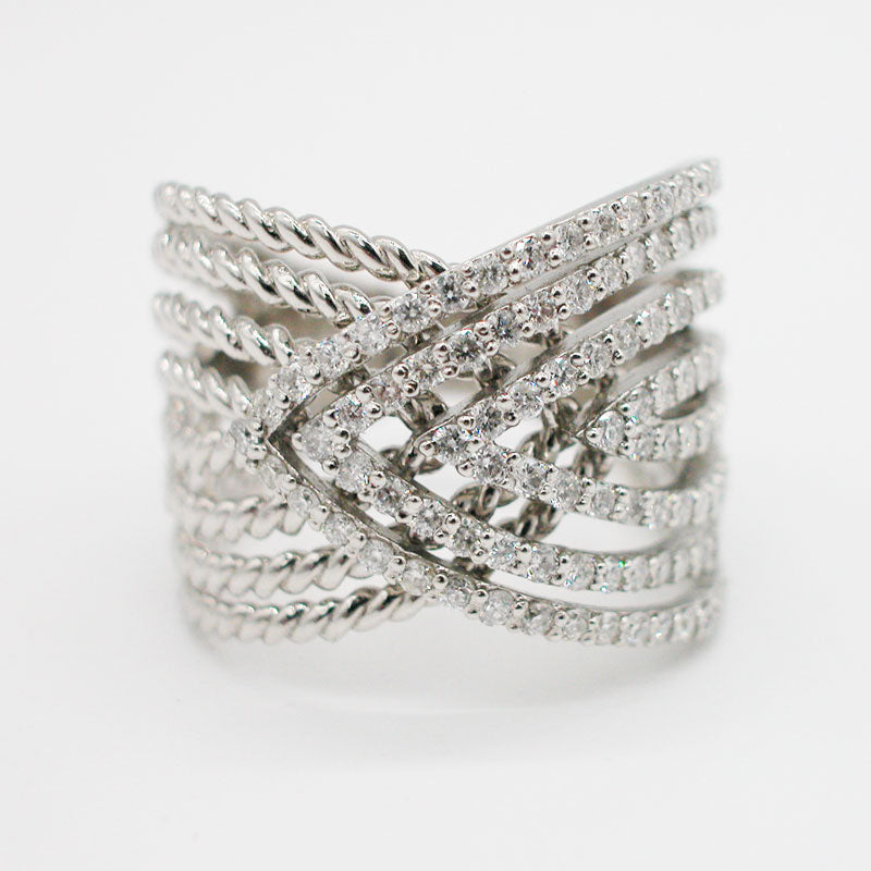 Pt950 プラチナ ダイヤモンド 幅広リング 1.00ct リング 指輪 – 宝飾品 