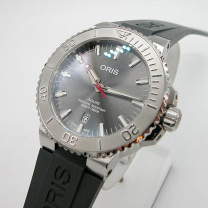 オリス ORIS 腕時計 アクイスデイト レリーフ 43.5mm 自動巻き ラバーストラップ Ref.73377304153-07 国内正規品