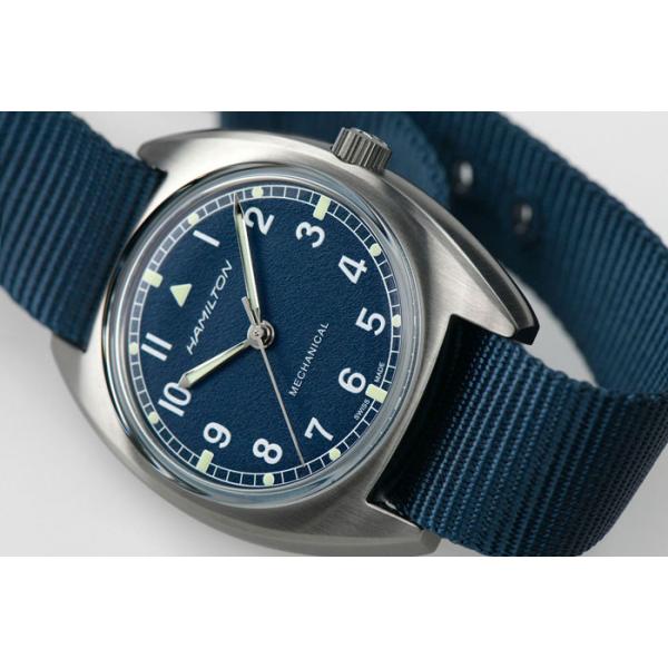 ハミルトン HAMILTON 腕時計 メンズ H76419941 カーキ アビエーション パイロット パイオニア メカニカル KHAKI AVIATION PILOT PIONEER MECHANICAL 手巻き ブルーxネイビー アナログ表示