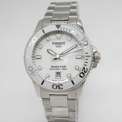 ティソ 腕時計 TISSOT SEASTAR シースター1000 クォーツ 36mm 白文字盤 T1202101101100 国内正規品