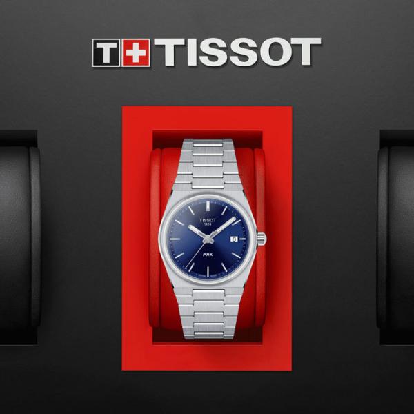 ティソ 腕時計 TISSOT PRX ピーアールエックス 35mm ブルー文字盤 