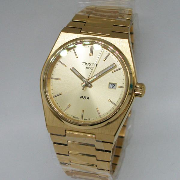 ティソ 腕時計 TISSOT PRX ピーアールエックス 35mm ゴールド文字盤 