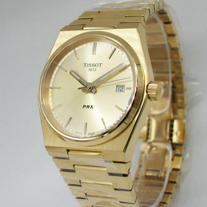 ティソ 腕時計 TISSOT PRX ピーアールエックス 35mm ゴールド文字盤 T1372103302100 国内正規品