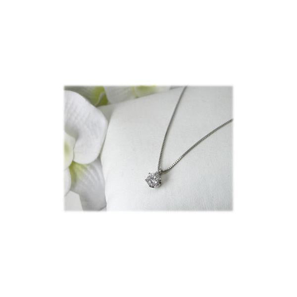 プラチナ ダイヤモンドペンダントネックレス 0.513CT SI2 E グッド鑑定