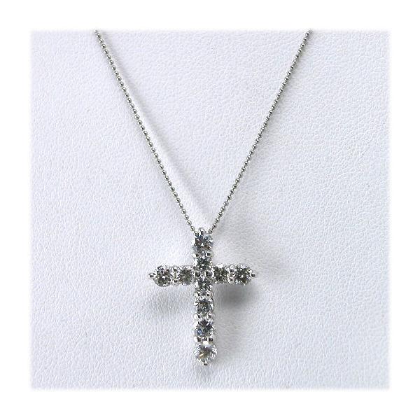 プラチナ ダイヤモンドクロスペンダント ネックレス 1.00ct – 宝飾品 