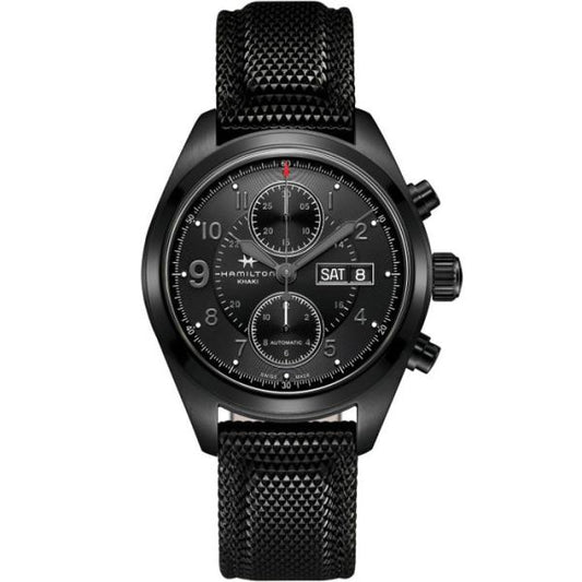 HAMILTON ハミルトン 腕時計 Khaki Field Auto Chrono カーキ フィールド オートクロノ ブラックPVD H71626735 国内正規品