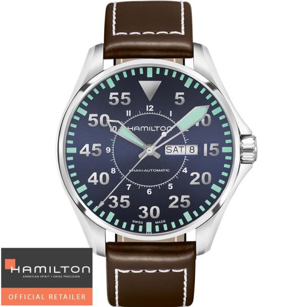 HAMILTON ハミルトン 腕時計 KHAKI カーキ パイロットオートデイデイト 44mm H64715545 国 内正規品