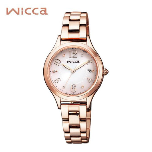 CITIZEN シチズン 腕時計 WICCA ウィッカ ソーラー電波レディー スウォッチピンクゴールド KS1-261-91