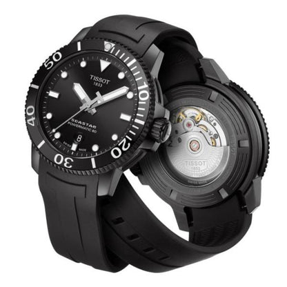 TISSOT ティソ 腕時計 SEASTAR シースター 1000 AUTOMATIC 自動巻き オールブラック T1204073705100 メンズ 国内正規品