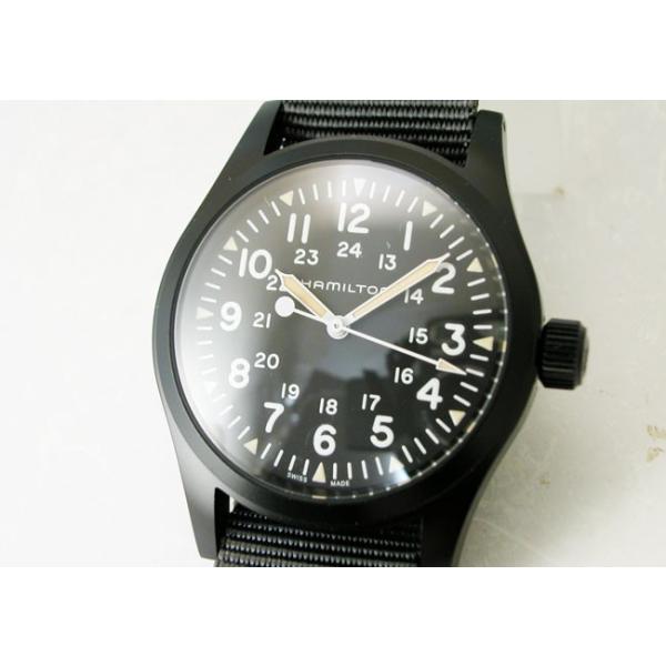 ハミルトン 腕時計 カーキ フィールドメカ HAMILTON 38mm NATOストラップ H69409930 オールブラック 国内正規品